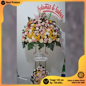Bunga Standing Ucapan Selamat & Sukses Floral Dome Tinggi 120cm - ST-023