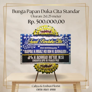 Bunga Papan Duka Cita 2x1.25m Model BP-1781584005017