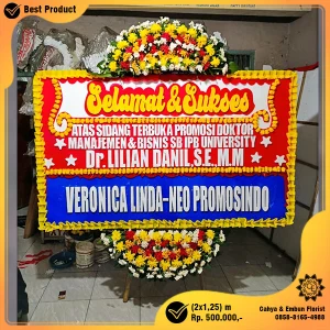 Bunga Papan Selamat & Sukses 2x1.25m Model BP-017